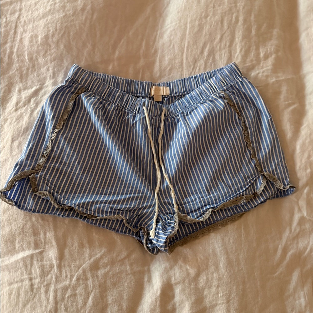GAP love (s) Blue Striped Women's Lounge Shorts